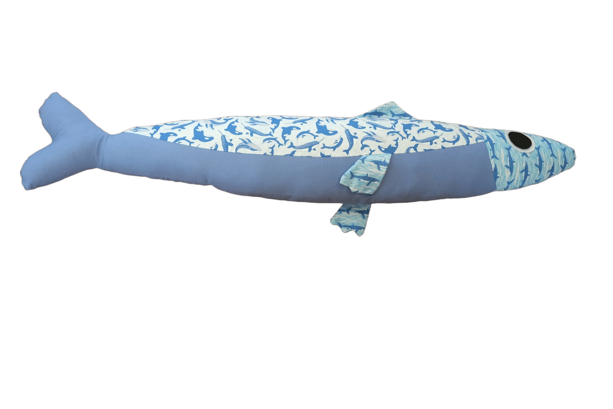 3 foot long blue shark plush fish
