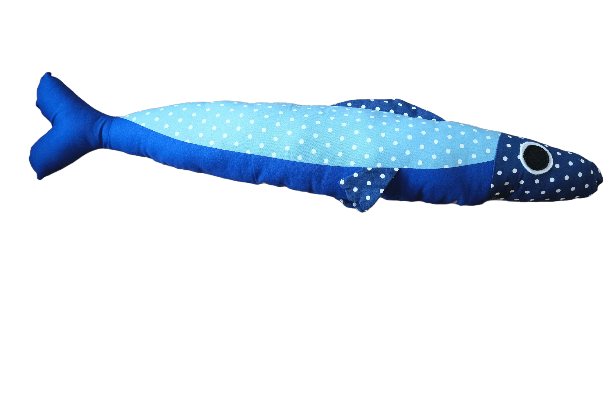 3 foot long blue plush fish
