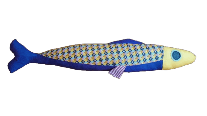 3 foot long purple plush fish