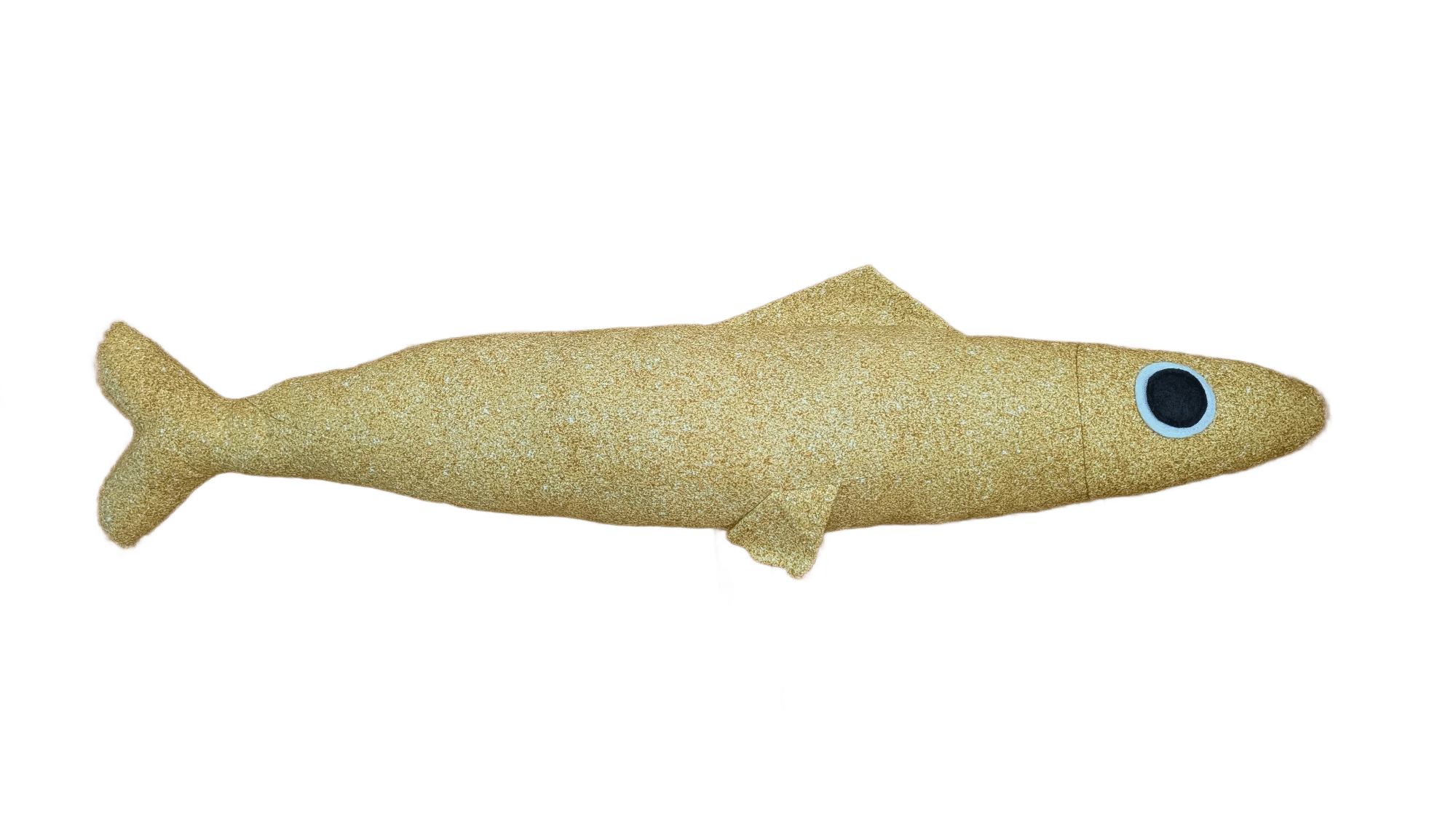 3 foot long glittery gold plush fish