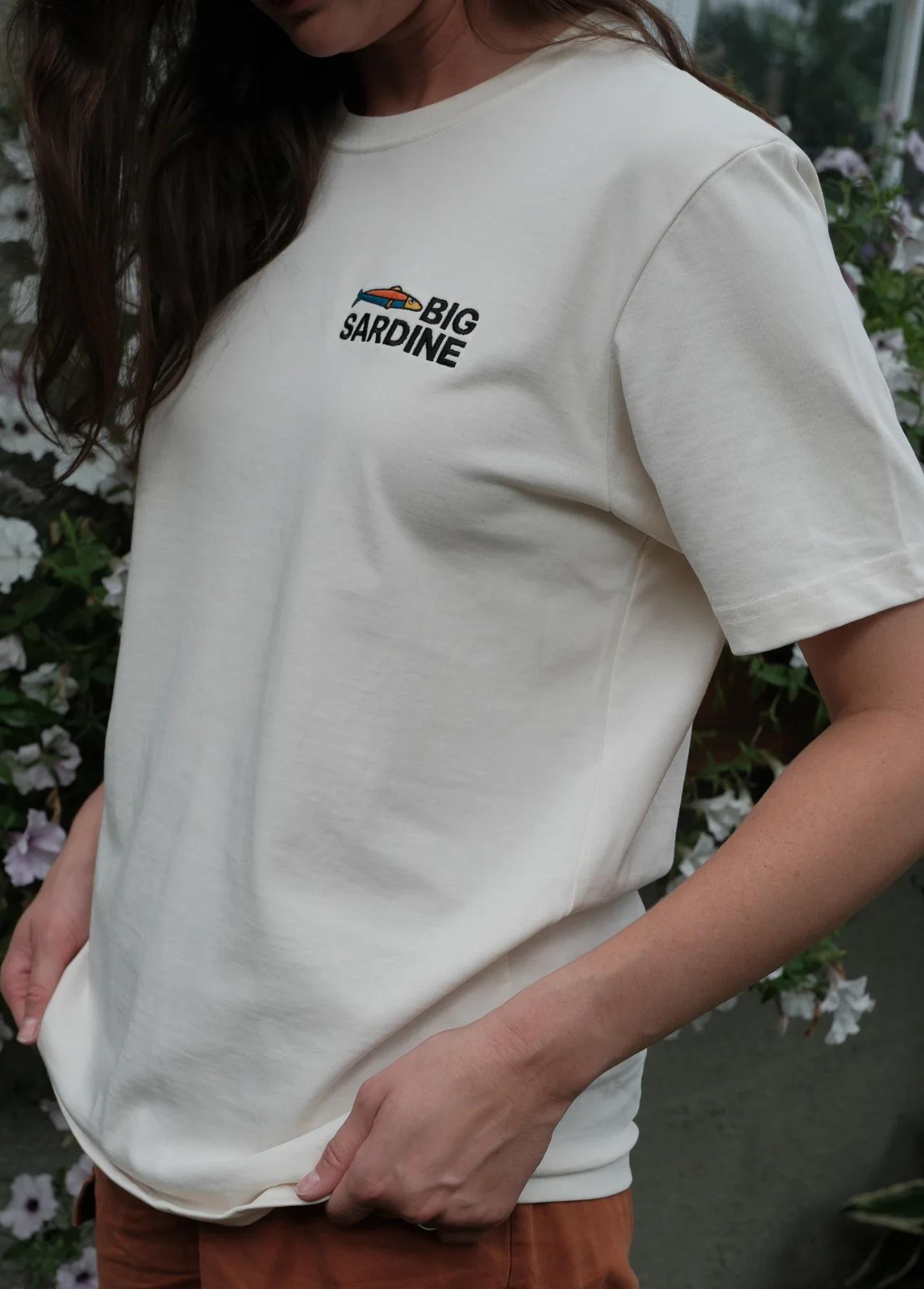 Big Sardine T-Shirt on Female Model