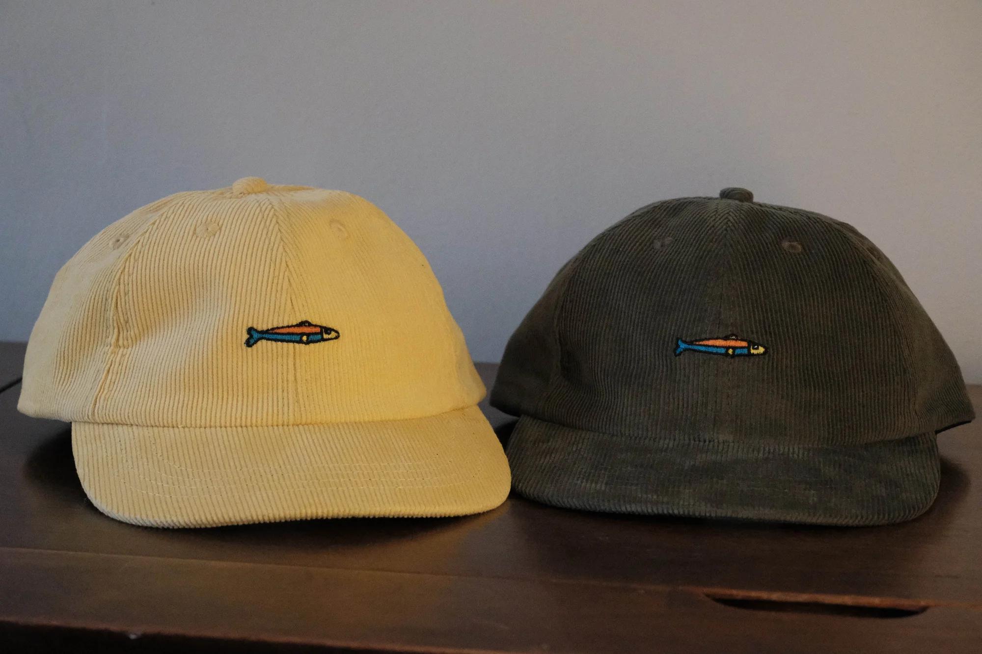 Two Corduroy Big Sardine Hats