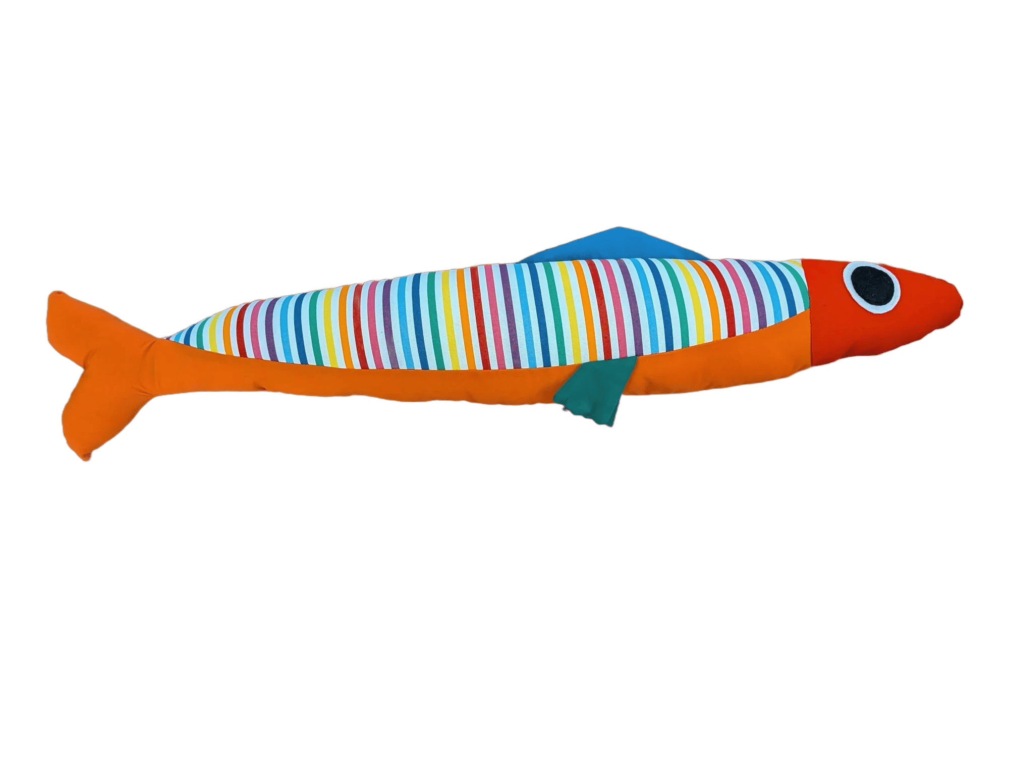 3 foot long rainbow plush sardine