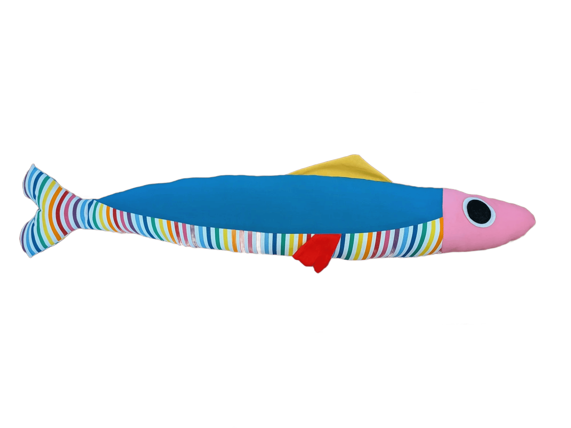 3 foot long rainbow plush sardine
