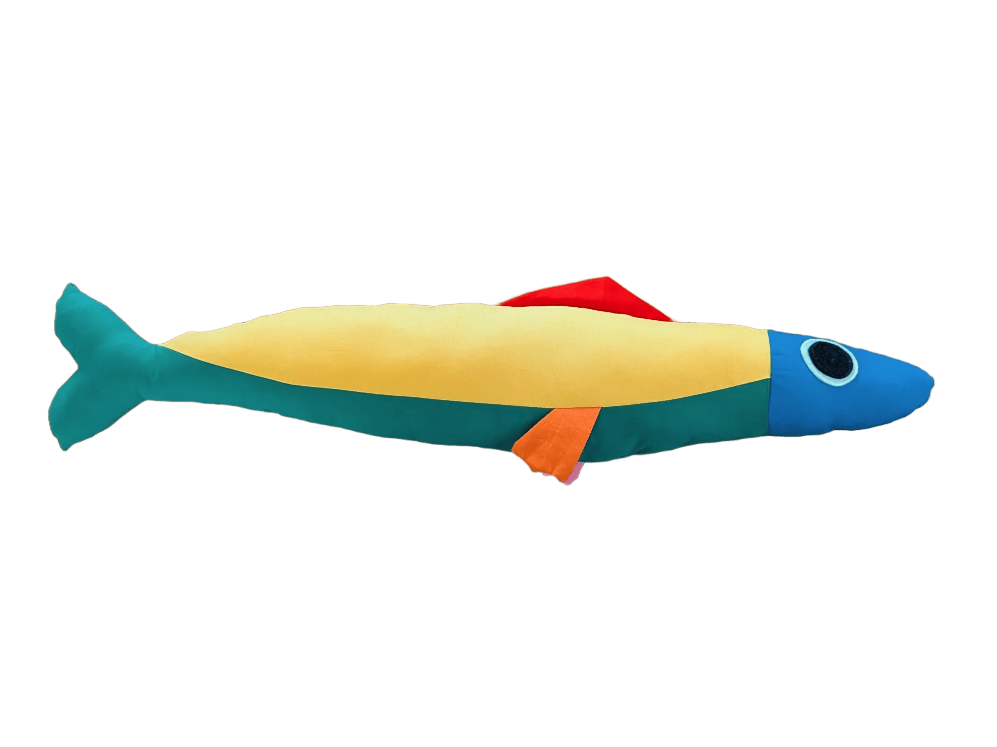 3 foot long colorblock plush sardine